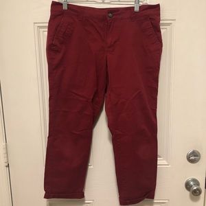 Cranberry ankle length old navy pants
